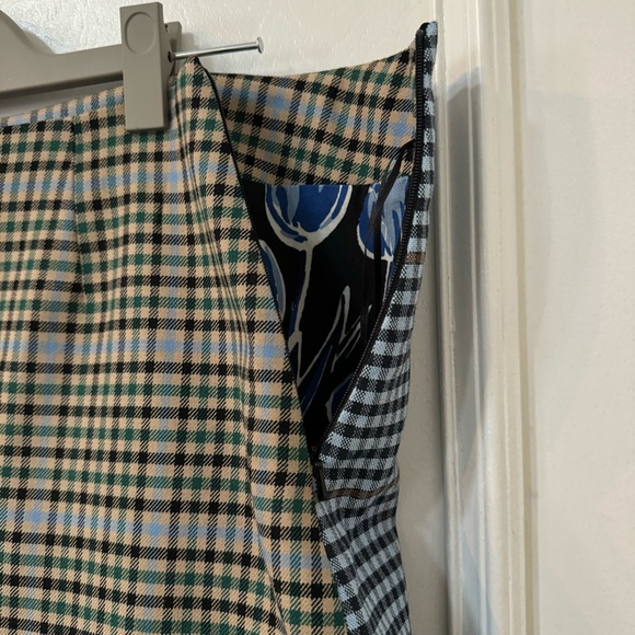 Brogger checkered mini skirt with hand buttons, large - Picture 6 of 16